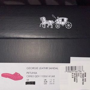 COACH - PETUNIA GEORGIE LEATHER SANDAL